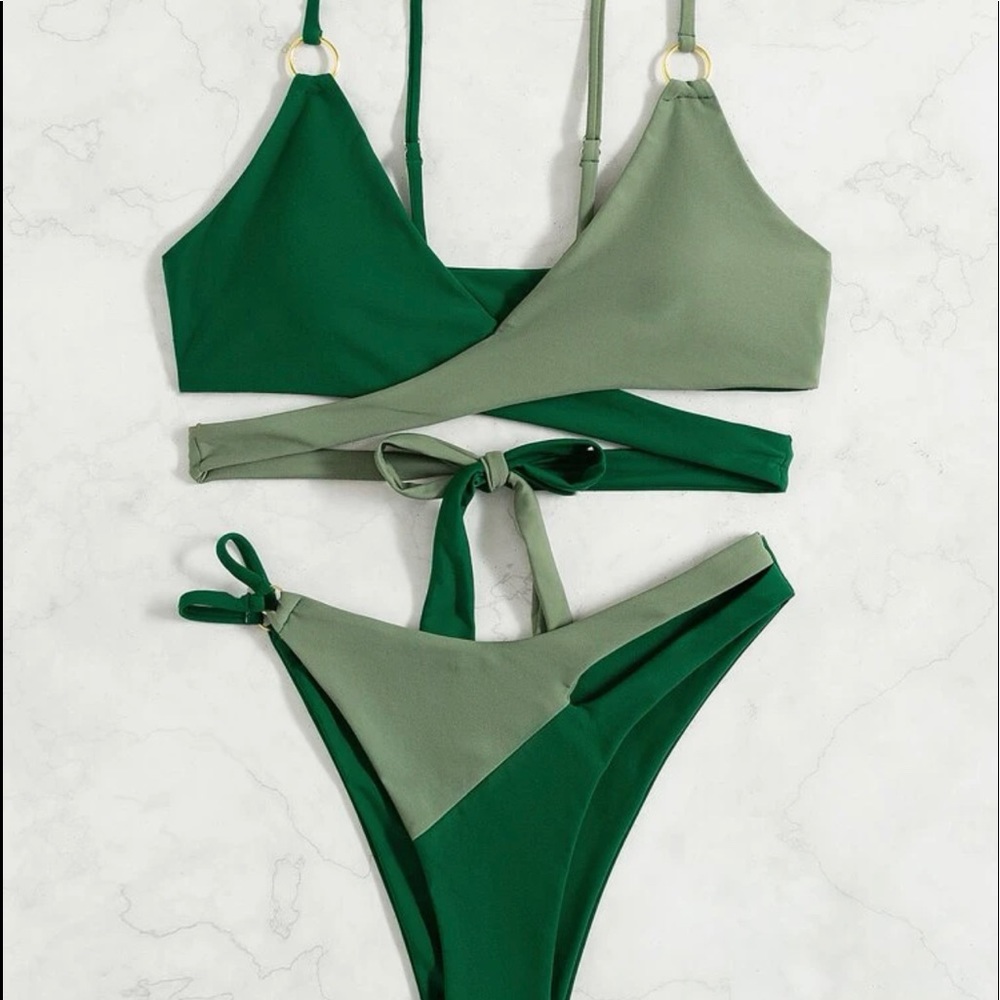 Two shaded green Bikini